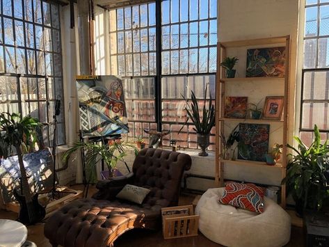 Artist's Loft, Lots Of Windows, Room Deco, Aesthetic Rooms, Apartment Decor Inspiration, Dream Apartment, Dream House Interior, House Room, Apartment Inspiration