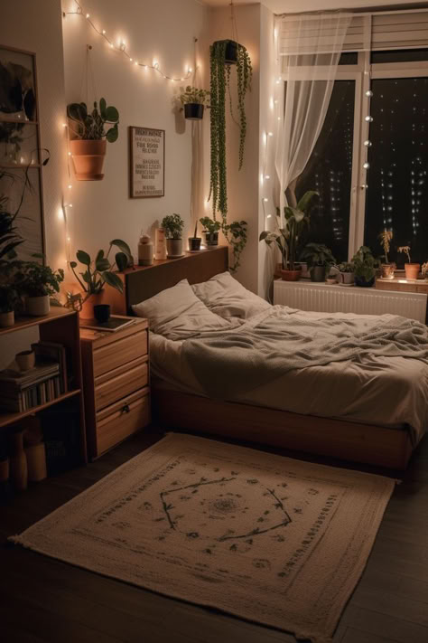 Bedroom Inspiration Cozy, Earthy Bedroom, Classy Bedroom, Dekorasi Kamar Tidur, Stil Boho, Redecorate Bedroom, Cozy Room Decor, Dreamy Room, Apartment Decor Inspiration