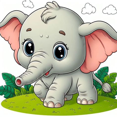 Elephant 🐘 #cat #trending #fpy #viral #flowers #amazing #decor #kids #elephant Elephant Picture For Kids, Cute Animal Animation, Animated Elephant, Animal Pictures For Kids, Animated Pictures, Easy Art For Kids, Elephant Pictures, Beautiful Cake Designs, Cartoon Elephant