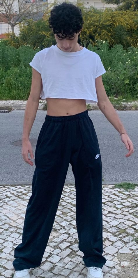 Men Crop Top Outfit, Boys Crop Tops, Crop Top Outfits Men, Crop Tops Men, Male Outfits Aesthetic, Boys Crop Top, Men Crop Top, Guy In Crop Top, Boys Wearing Crop Tops