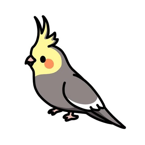 Simple Bird Drawing, Parrot Drawing, Bird Doodle, Cute Animal Stickers, Cute Easy Doodles, Paper Animals, Cute Doodles Drawings, Animal Drawing, Mini Drawings