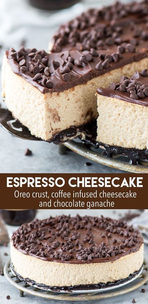 Espresso Cheesecake, Cheesecake Trifle, Coffee Cheesecake, Cheesecake Chocolate, Torte Cupcake, Big Coffee, Brownie Desserts, Oreo Crust, Cheesecake Desserts