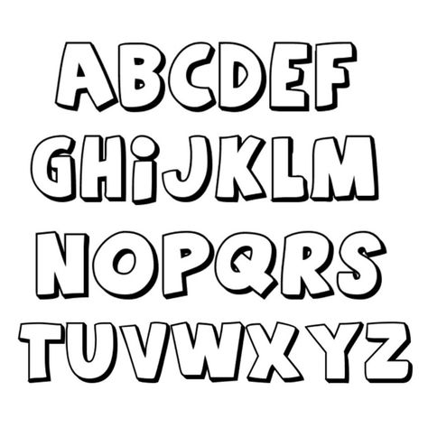 3D+Graffiti+Alphabet+Fonts Font Styles Alphabet, Block Letter Fonts, Cool Fonts Alphabet, Bubble Letters Alphabet, Different Lettering Styles, Bubble Letter Fonts, Font Bubble, Lettering Styles Alphabet, Alphabet Style