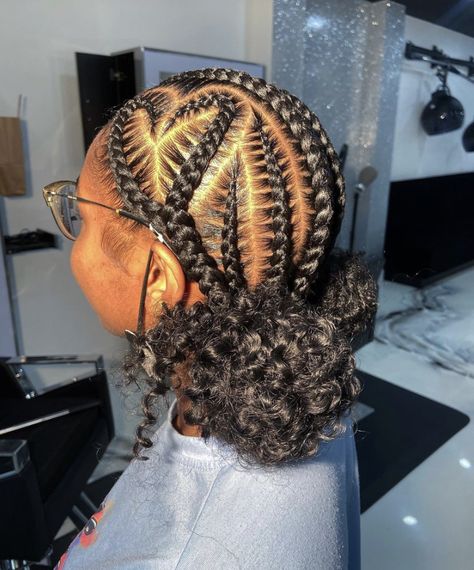 Feed In Braids 5-6, French Braids Ideas, Cornrolls Hairstyles Braids For Kids, Cute Cornrow Ideas, Cute Braid Hairstyles For Black Women, Goddess Cornrows, Black Hair Protective Styles, Women Cornrows, Hair Braid Patterns