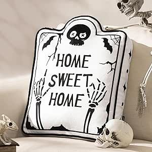 Gothic Tombstone, Pillow With Piping, Halloween Throw Pillows, Couch White, Cheap Halloween Diy, Halloween Tea Party, Halloween Eve, Spooky Night, Pillow For Couch