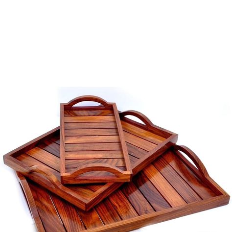 Wood Termites, Wood Cafe, Large Serving Trays, Serving Tray Set, Wooden Trays, Tray Wood, Wooden Serving Trays, Coffee Table Tray, Serving Trays With Handles