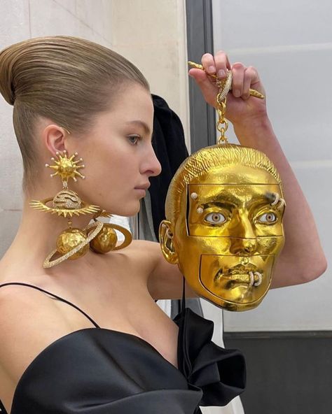 Daniel Roseberry, Schiaparelli Couture, Saturn Earrings, Magick Symbols, Avant Garde Jewelry, Dope Jewelry Accessories, 22 December, Dope Jewelry, Couture Week