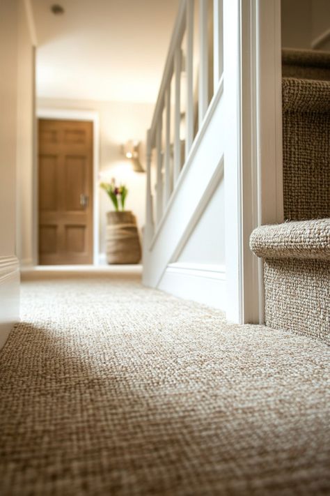 13 Wall-To-Wall Carpet Ideas To Elevate Your Home – DreamyHomeStyle Carpet For Closet, Sunken Living Room Carpet, Carpet For Rental Property, Carpet Design Living Room, Neutral Carpet Ideas, Carpeting On Stairs, Sitting Room Carpet Ideas, Green Carpet Bedroom Ideas, Finished Basement Carpet