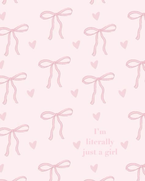 cause I’m just a girl 🫶🏻🎀 I Am Just A Girl Wallpaper, Bow Homescreen, That Girl Background, Cute Bg Aesthetic, I'm Just A Girl Wallpaper, I Am Just A Girl Aesthetic, That Girl Aesthetic Wallpaper, Cute Girl Wallpaper Aesthetic, Cute Backgrounds For Ipad