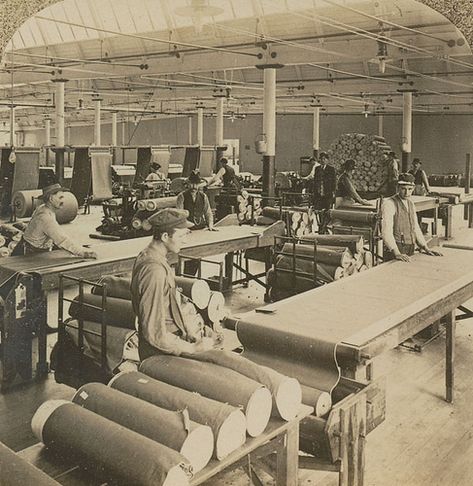 Textile factory 1900's | gaswizard | Flickr Factory Aesthetic, Concept Collage, Everyday Photos, Vintage Factory, Factory Worker, Industrial Age, Sewing Factory, Invisible Cities, Industrial Inspiration