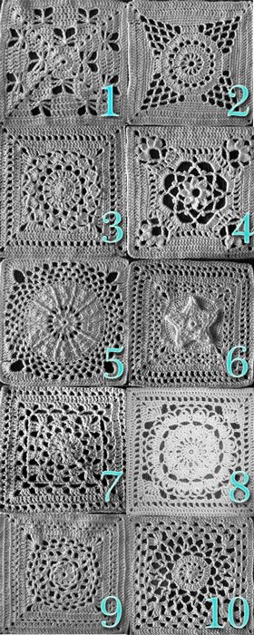 Motifs Afghans, Motifs Granny Square, Diy Sy, Crochet Blocks, Haken Baby, Afghan Patterns, Crochet Granny Squares, Crochet Square Patterns, Granny Squares Pattern