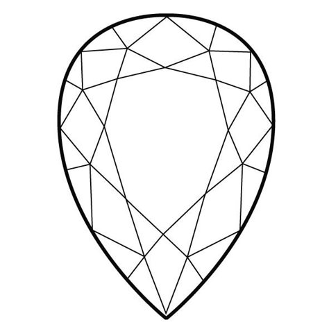 Five Unique Diamond Cuts Diamond Template, Gem Drawing, Jewel Drawing, Gem Tattoo, Crystal Drawing, Jewelry Rendering, Jewelry Sketch, Diamond Drawing, Gemstone Art