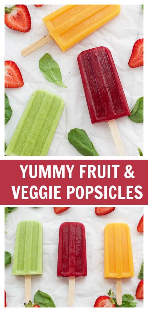 Home Made Popsicles Healthy, Healthy Popsicle Recipes, Smoothie Popsicles, Healthy Popsicles, Super Healthy Kids, Fruit And Veggie, Snacks For Kids, Kids Healthy, Homemade Popsicles