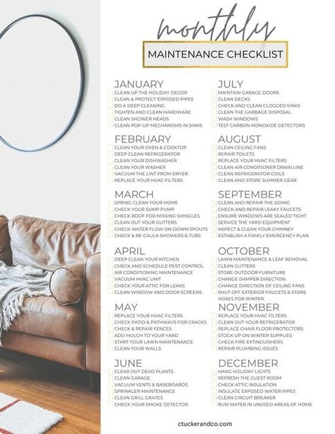 Homeowner Checklist, Home Maintenance Schedule, Home Maintenance Tips, Happy Homemaking, Home Maintenance Checklist, Maintenance Checklist, Household Cleaning Tips, Home Management, Cleaning Checklist