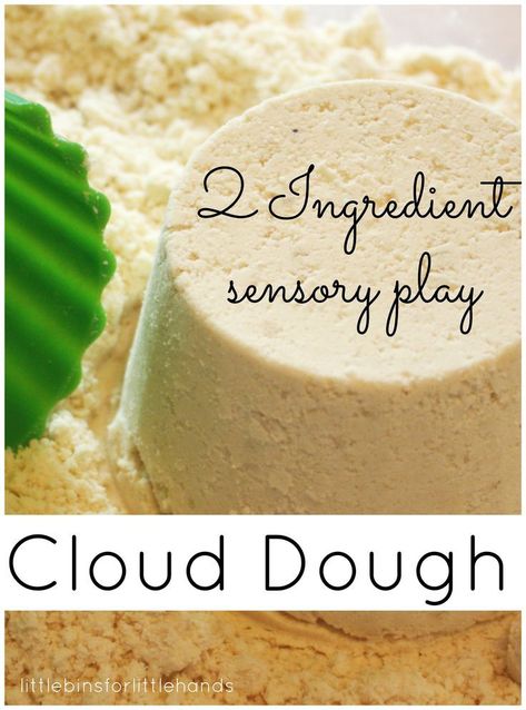 Sensory Activities With Flour, Clouds Sensory Bin, Flour And Oil Dough Sensory Play, Cloud Dough Sensory Bin, Flour Sensory Bin, Best Cloud Dough Recipe, Cookie Dough Sensory Bin, Messy Play 2-3, Flour Sensory Play