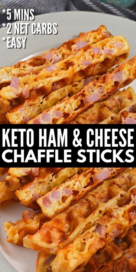 Chaffle Ham And Cheese, Bariatric Ham Recipes, Pumpkin Chaffles Keto, Keto Recipes With Mini Waffle Maker, Chaffle Lunch Ideas, Pork Rind Chaffle, Keto Chicken Waffles Recipe, Chaffle Recipes No Almond Flour, Waffle Iron Cheese Sticks