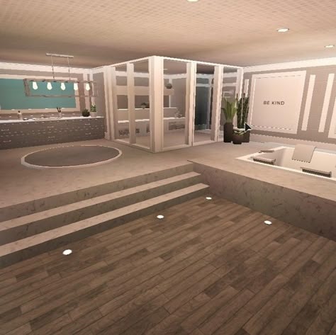 Roblox Bloxburg House Ideas Inside, Modern Bloxburg Master Room, Bloxburg Luxury Bathroom Ideas, Bloxburg Layout Ideas 3 Story Mansion, Bloxburg Sauna Ideas, Bloxburg Conversation Pit, Club Roblox Mansion Ideas, Luxury Bloxburg Bedroom, Bloxburg Room Modern