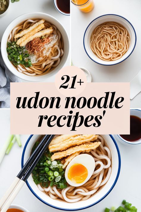 Satisfy your hunger with these easy udon noodle recipes that will amaze your taste buds and spice up dinner! From savory stir-fries to creamy broths these dishes are perfect for any night. Enjoy fresh veggies soy sauce sesame oil and tasty toppings for a delightful meal everyone will love! Simple Udon Noodle Recipe, Recipes With Udon Noodles, Simple Udon Recipe, Breakfast Udon, Japanese Udon Noodle Recipe, Easy Udon Noodle Recipe, Udon Noodle Recipes, Udon Chicken, Vegetarian Udon Noodles