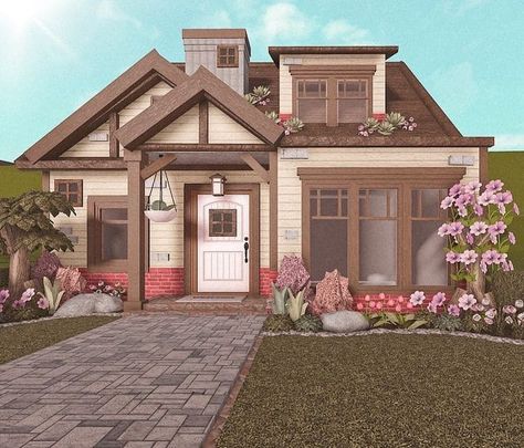 21+ Best Bloxburg House Ideas in 2023 That Inspire You Aesthetic House Exterior, Simple House Exterior, Cottage Core Bloxburg House, Cottage Layout, Bloxburg Cottage, Bloxburg Inspiration, Cottage House Exterior, Ideas For Bloxburg, Bloxburg Exterior