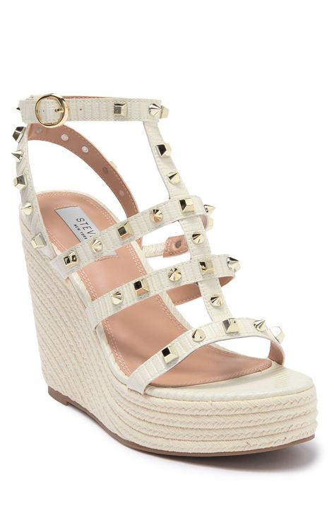 Steve Madden Scout Cage Studded Espadrille Wedge Sandal available at #nordstromrack Espadrille Wedge, Wedge Sandal, Espadrilles Wedges, Sandal Espadrille, Wedge Sandals, Steve Madden, Nordstrom Rack, Espadrilles, Shoes Heels