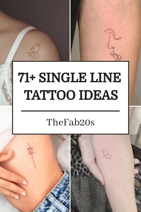 Discover a wide array of 70+ single line tattoo designs that exude minimalist charm. Whether you prefer subtle or daring, these sleek one-line tattoos are sure to evoke an understated allure. Upgrade your look with these elegant and captivating designs today! One Like Tattoo, Small Continuous Line Tattoo, Tiny Tattoos Design, Tiny One Line Tattoo, Elegant Line Tattoos For Women, Grandmother Tribute Tattoo, One Line Small Tattoo, Floral Negative Space Tattoo, Famous Tattoo Designs