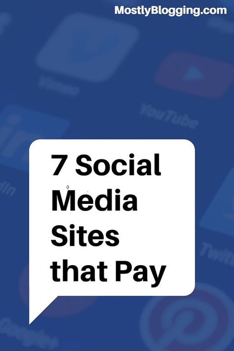 7 social pay social media sites Posting On Social Media, Social Media Sites, Paid Social, Debt Collection, Did You Know Facts, Make Millions, Content Curation, Social Media Site, Blog Traffic