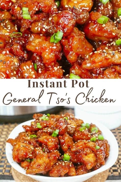 Spicy Breaded Chicken, Breaded Chicken Recipe, Instant Pot Chinese Recipes, General Tao Chicken, Chicken Instant Pot Recipes, Chicken Instant Pot, General Tso's Chicken, Instant Pot Pasta Recipe, Pot Recipes Healthy