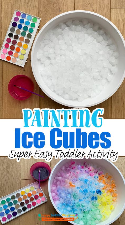 Toddler Fun Activities, Ice Cube Painting, November Lesson Plans, Colored Ice Cubes, Best Playdough Recipe, Painting Ice, Rainbow Sensory, Kids Sensory Activities, Sensory Play Toddlers