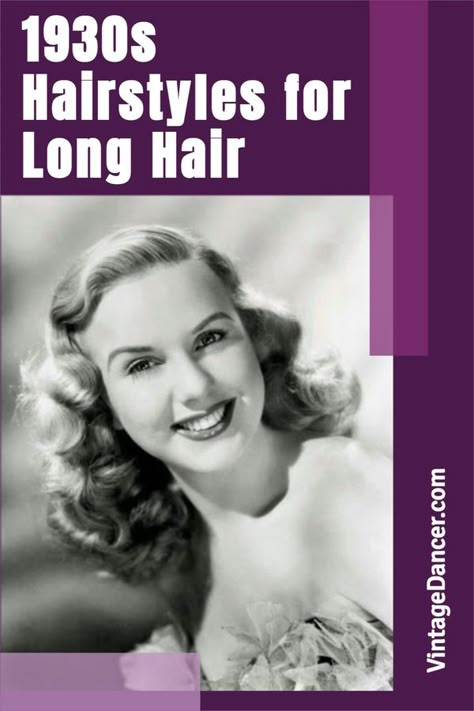 1930s Hairstyles for Long Hair 1930 Long Hairstyles, 1930s Womens Hairstyles, 1930s Wedding Hairstyles, Hair Styles 1930 Vintage Hairstyles, 1930s Hair And Makeup, 1930 Women Hair, Golden Age Of Hollywood Hairstyles, 1934 Hairstyles, Late 1930s Hair