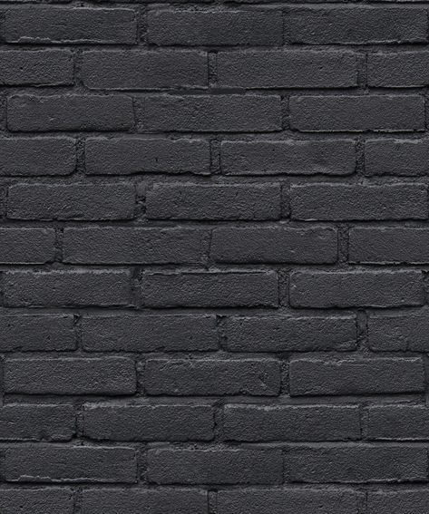 Realistic Brick Wallpapers America • True to Scale Milton & King Black Brick Wallpaper, Bricks Wallpaper, Red Brick Wallpaper, Lime Wash Brick, Brick Accent Walls, Black Brick Wall, Neutral Flooring, Brick Texture, Black Brick