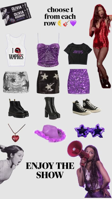 pov: u and ur bestie are going to olivia rodrigo’s GUTS world tour! choose ur outfit! #oliviarodrigo #oliviarodrigoguts #oliviarodrigogutsworldtour #concert #music #outfit Concert Fits Olivia Rodrigo, Olivia Rodrigo Concert Outfit Inspiration, Sour Concert Outfit, Olivia Rodrigo Outfit Inspo Concert, Olivia Concert Outfit Ideas, Olivia Rodrigo Halloween Costume Ideas, Outfits For Olivia Rodrigo Concert, Concert Outfit Olivia Rodrigo, Olivia Rodrigo Outfits Concert Guts