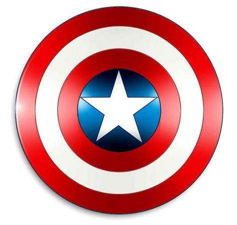 How to make a DIY Captain America shield. This fun Marvel craft involves a flying disc and duct tape. Use it for a Captain America costume. Bonus, you can even throw the shield just like Cap does. Marvel DIY | Captain America Shield Craft | Escudo Captain America Como Hacer Captain America Symbol, Captain Amerika, Avengers Birthday Party Decorations, Captain America Cake, Avengers Symbols, Spiderman Images, Captain America Logo, Captain America Birthday, America Logo