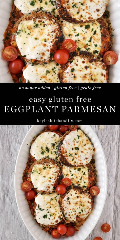 Keto Eggplant Parmesan, Gluten Free Eggplant Parmesan, Keto Eggplant, Breaded Eggplant, Low Carb Italian, Eggplant Parmesan Baked, Roasted Broccolini, Eggplant Recipes Parmesan, Dinner Party Dishes