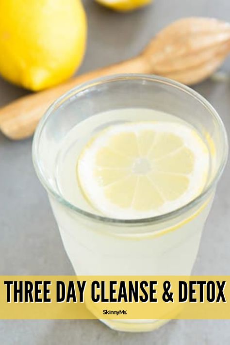 Kickstart your weight loss with this three day cleanse & detox! This detox program was designed to help you lose those unwanted pounds. Lemon Detox Cleanse, Healthy Reset, Three Day Cleanse, Best Body Cleanse, Lemon Cleanse, Sugar Cleanse, Quick Detox, Whole Body Cleanse, Quick Cleanse