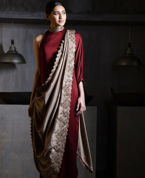 Saree Wearing Styles, Saree Style, Draping Fashion, Saree Gown, Indian Saree Blouses Designs, Indian Gowns Dresses, Designer Party Wear Dresses, Stylish Party Dresses, Dress Indian Style