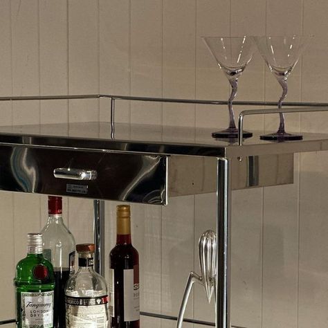 YUCK on Instagram: "SOLD   Chrome and Stainless Steel Trolley. Originally an industrial medical trolley, this piece is perfect for a bar cart or espresso machine.   Measures W 76cm / D 45.5cm / H 98cm   $395 🌟   Located in Woodside, Peramangk. Pickup welcomed. Delivery to ADL available. Courier to MEL, SYD NEWCASTLE + Enquire for other areas 📦" Medical Trolley, Medical Cart, Cart Bar, Bar Trolley, Kitchen Trolley, Trolley Cart, Stainless Steel Bar, Bar Drinks, Stainless Steel Kitchen