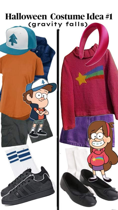 Halloween, Gravity falls Halloween Gravity Falls, Gravity Falls Halloween, Gravity Falls Costumes, Gravity Falls Cosplay, Dipper Y Mabel, Cute Couples Costumes, Fall Aesthetic Outfit, Character Halloween Costumes, Trio Costumes