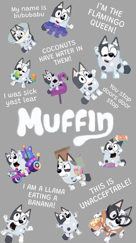 Muffin and some of her iconic sayings! Iconic Sayings, Bingo Quotes, Bingo Funny, Cute Backgrounds For Iphone, Funny Disney Jokes, Cute Funny Cartoons, Disney Jokes, Funny Wallpaper, Cute Disney Wallpaper