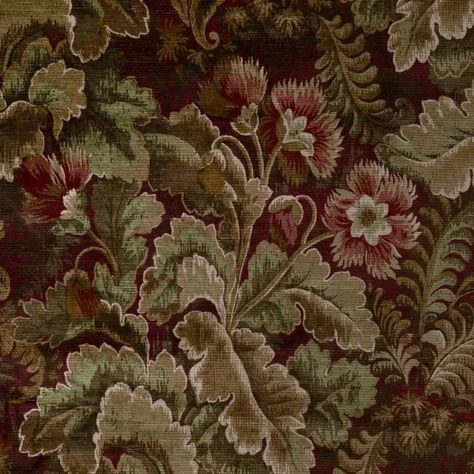 Barwick Velvet - Garnet | Kravet Cozy Cabin Home, Michael Distortion, Country Kitchen Curtains, Venice House, Cottage Cozy, Lee Jofa Fabric, European Cottage, Couch Fabric, Floral Upholstery