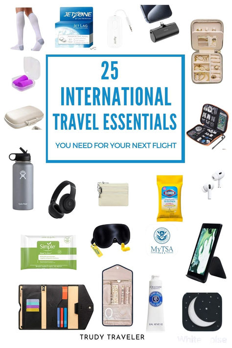 travel products. Must Have Travel Items Europe, Travel Essentials For Italy, Long Flight Carry On Essentials, Long Flight Travel Essentials, Long Flights Essentials, Travel Necessities International, Long Travel Essentials, Overnight Flight Essentials, In Flight Essentials