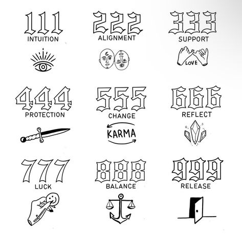 Angel Number Tattoos, Tato Flash, Karma Tattoo, Tato Minimal, One Line Tattoo, Number Tattoos, Minimal Tattoo Design, Tattoo Inspiration Men, Spiritual Tattoos