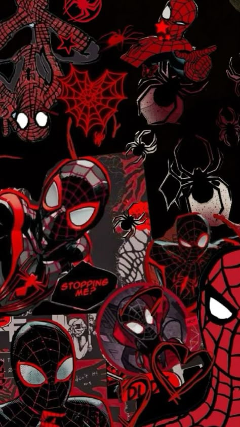 Clock It Wallpaper, Red Spiderman Aesthetic, Cute Spider Man Wallpaper, Spider Man Ipad Wallpaper, Wallpaper Backgrounds Aesthetic Red, Spiderman Lockscreen, Man Collage, Spiderman Wallpapers, Marvel Phone Wallpaper