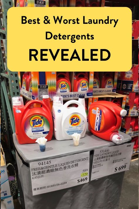 We tested all the Laundry Detergents we could find to find the 5 BEST LAUNDRY DETERGENTS. 👇👇👇 See Results Here We tested TIDE, GAIN, SEVENTH GENERATION and MANY MORE to find the best Laundry Detergent. We evaluated detergents using three criteria: (1) cleaning power (we don’t want to compromise on effectiveness), (2) clean ingredients (we want to avoid dangerous chemicals), and (3) environmental impact. Laundry Detergent Bottles, Best Laundry Detergent, Laundry Stripping, Detergent Bottles, Easy Cleaning Hacks, Front Porch Christmas Decor Ideas, Porch Christmas Decor Ideas, Porch Christmas Decor, Front Porch Christmas