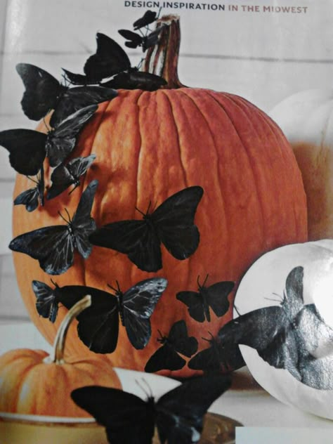 Black Butterfly Halloween, Butterfly Halloween, Boho Halloween, Halloween Decor Diy, Classy Halloween, Elegant Halloween, Chic Halloween, Diy Halloween Decor, Halloween Decor Ideas