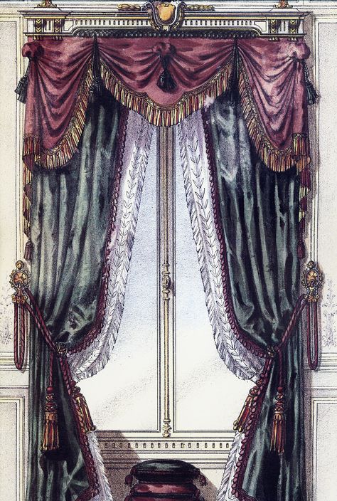 French curtains Victorian Curtains Ideas, Victorian Window Treatments, Victorian Curtains, Victorian Windows, Headboard Curtains, Classic Curtains, Homemade Curtains, French Curtains, Curtains Ideas