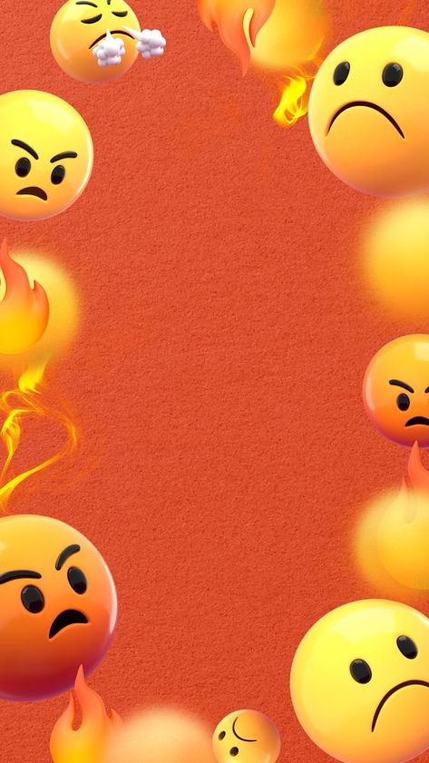 Emojis Background, Angry Background, Angry Emoticon, 3d Wallpaper Background, Angry Wallpapers, Rendering Background, Angry Emoji, Emoji Backgrounds, Fun Wallpaper