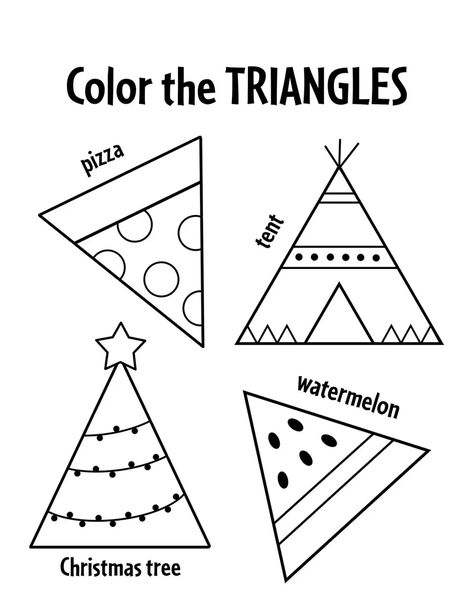 Triangle Shape Worksheets For Preschool, Shapes Preschool Printables, Chinese Worksheet, Triangles Activities, Worksheets For Toddlers, Shape Worksheets For Preschool, Room Crafts, Shapes Worksheet Kindergarten, Shape Activities Preschool