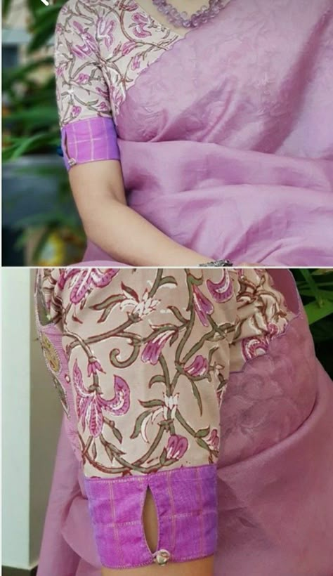 Cotton Blouse Hand Designs Latest Simple, Normal Cotton Blouse Designs, Silk Saree Blouse Hand Designs, Cotton Saree Sleeve Design, Blouse Designs For Border Blouse, Blouse Designs For Daily Wear Sarees, Cotton Blouse Sleeve Designs Latest, Jorjet Blouse Designs Latest, Fancy Blouse Hands Models Latest