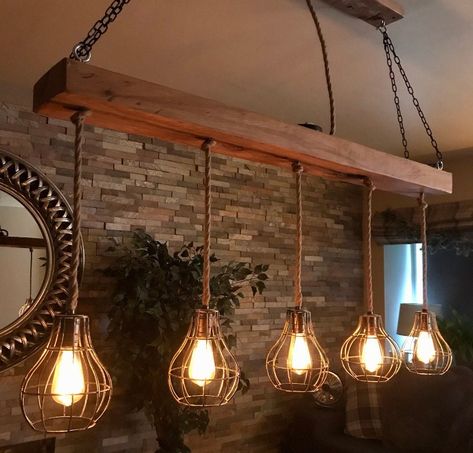 Rope Light Fixture, Wooden Beam, Beam Light, Party Barn, Brushed Copper, Wooden Ladder, Reclaimed Timber, Rope Light, Dining Lighting