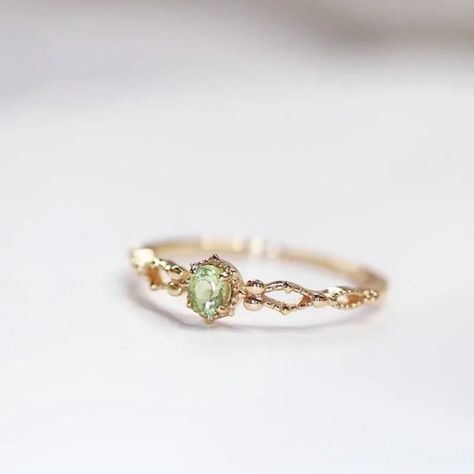 Brand New Pattern: Round Insert: Cubic Zircon Plating: Gold Plated Ring: Adjustable Ring Design: Inlay Non Diamond Wedding Rings, Green Wedding Rings, Delicate Wedding Ring, Colored Stone Engagement Rings, Cute Promise Rings, Promise Rings Simple, Vintage Gold Engagement Rings, Pretty Engagement Rings, 80s Costume